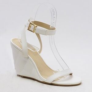 Wild Diva Cream Wedge Sandals
